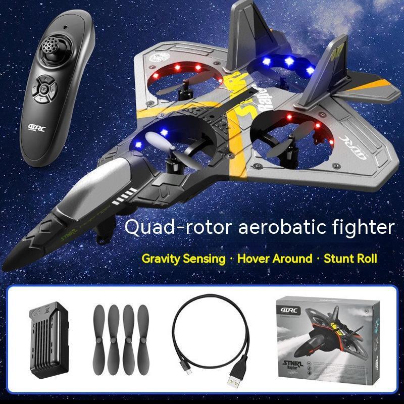 Avión RC V17 Caza de Combate - Drone Planeador con Control Remoto y Acrobacias 360°-Mooth Shop-png