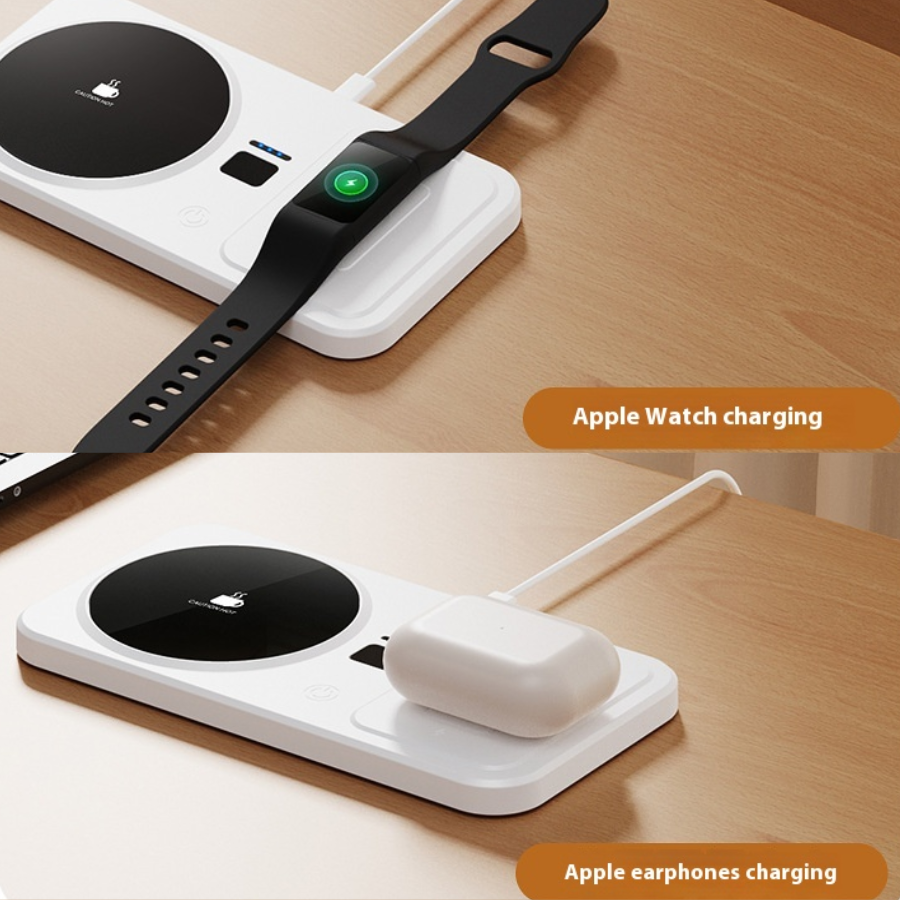 Calentador de Tazas Inteligente con Carga Inalámbrica | Base Térmica para Café y Té con 3 Temperaturas-Mooth Shop-png