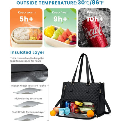 Bolsa Impermeable Multifuncional|Gran capacidad con compartimento aislado para el almuerzo y la computadora- Mooth Shop