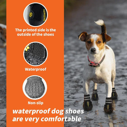 Botas Impermeáveis ​​para Perros com Tiras Refletivas - Proteção Antideslizante para Patas-Mooth Shop-png