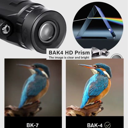 Compatible with Apple, Monocular Telescope Zoom Scope with Compass Phone Clip Tripod - Mooth Shop
