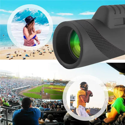 Compatible with Apple, Monocular Telescope Zoom Scope with Compass Phone Clip Tripod - Mooth Shop