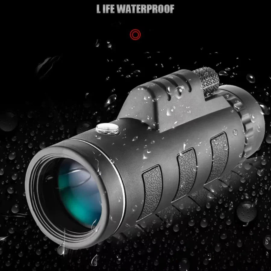 Compatible with Apple, Monocular Telescope Zoom Scope with Compass Phone Clip Tripod - Mooth Shop