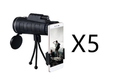 Compatible with Apple, Monocular Telescope Zoom Scope with Compass Phone Clip Tripod - Mooth Shop