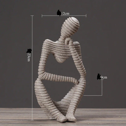 Creative Abstract Character Jane Ou Thinker Ornaments Living Room Home Accessories Wedding Gifts - Mooth Shop