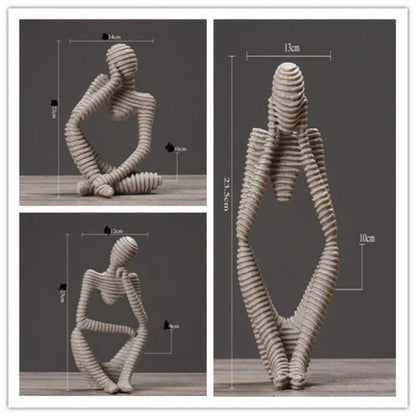 Creative Abstract Character Jane Ou Thinker Ornaments Living Room Home Accessories Wedding Gifts - Mooth Shop