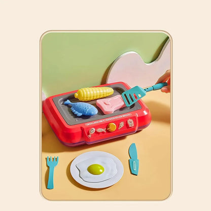 Cocina de Inducción Infantil con Luz y Sonido - Alimentos que Cambian de Color