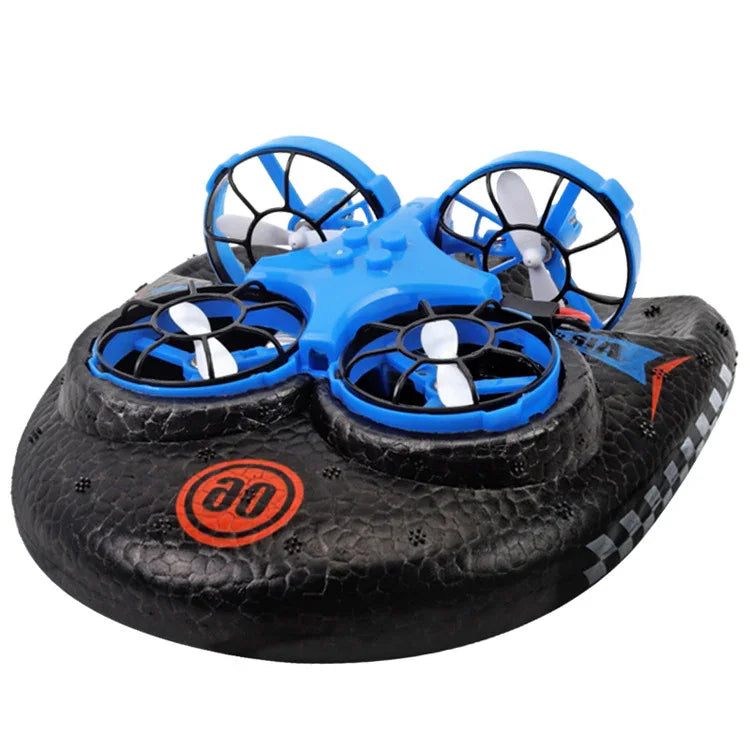 Drone 3 em 1 Tierra Agua Aire - Hovercraft RC Multifunção com Modo Sem Cabeza e Retorno Automático-Mooth Shop-png