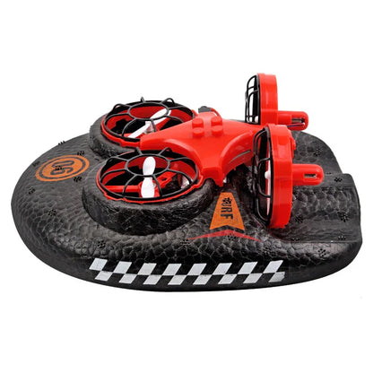 Drone 3 em 1 Tierra Agua Aire - Hovercraft RC Multifunção com Modo Sem Cabeza e Retorno Automático-Mooth Shop-png