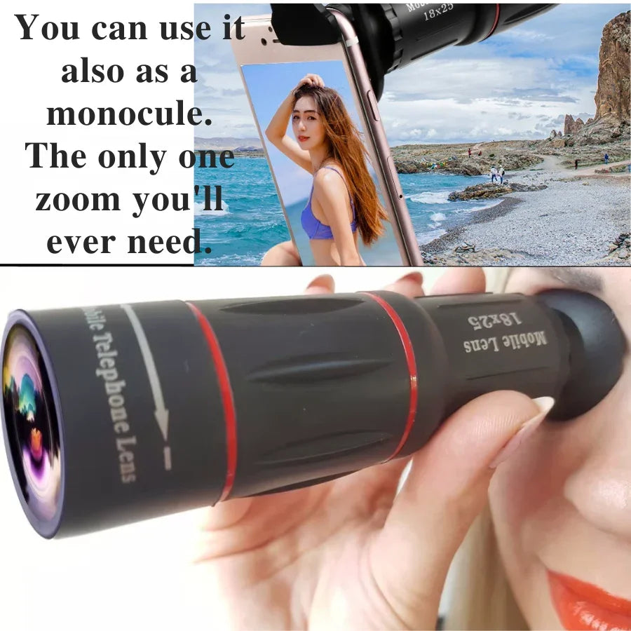 18x High-definition External Telephoto Lens For Mobile Phones - Mooth Shop
