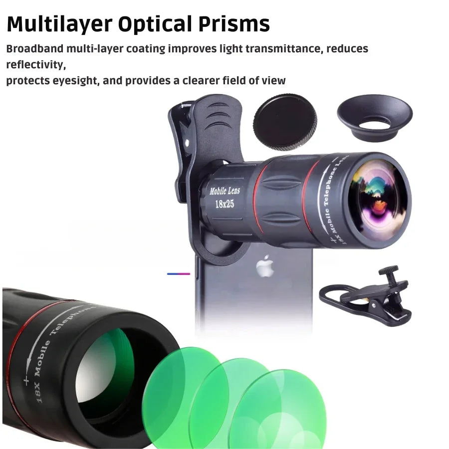 18x High-definition External Telephoto Lens For Mobile Phones - Mooth Shop