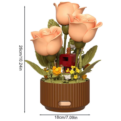 Kit de Flores Mecánicas con Control Remoto - Ramo Luminoso con Aromaterapia y Sonido | Decoración Dinámica para el Hogar- Mooth Shop-png