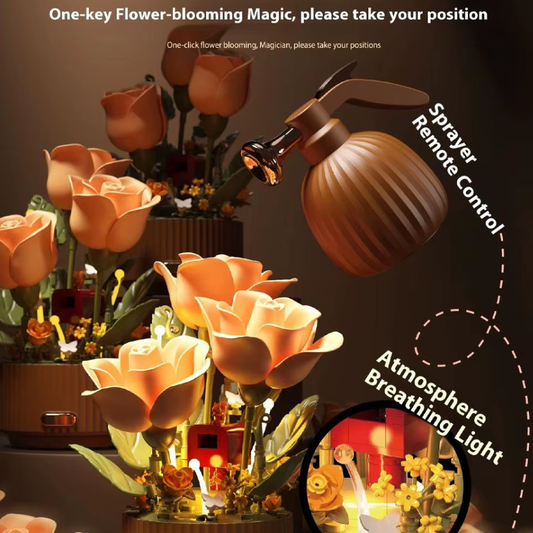 Kit de Flores Mecánicas con Control Remoto - Ramo Luminoso con Aromaterapia y Sonido | Decoración Dinámica para el Hogar- Mooth Shop-png