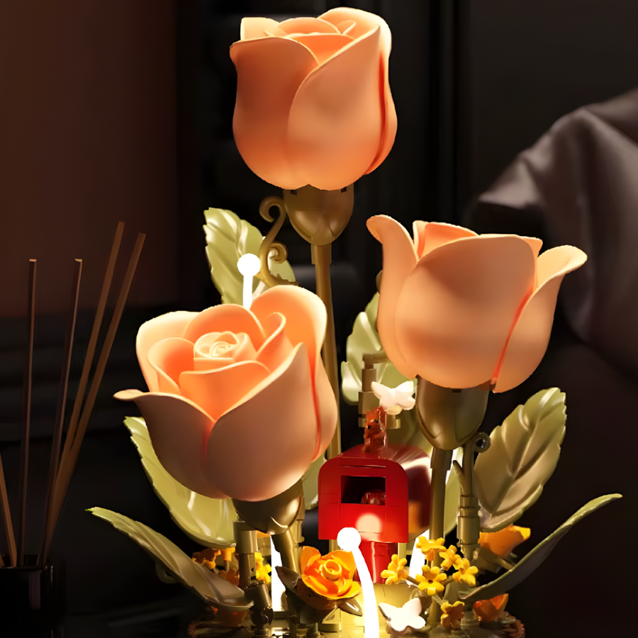 Kit de Flores Mecánicas con Control Remoto - Ramo Luminoso con Aromaterapia y Sonido | Decoración Dinámica para el Hogar- Mooth Shop-png