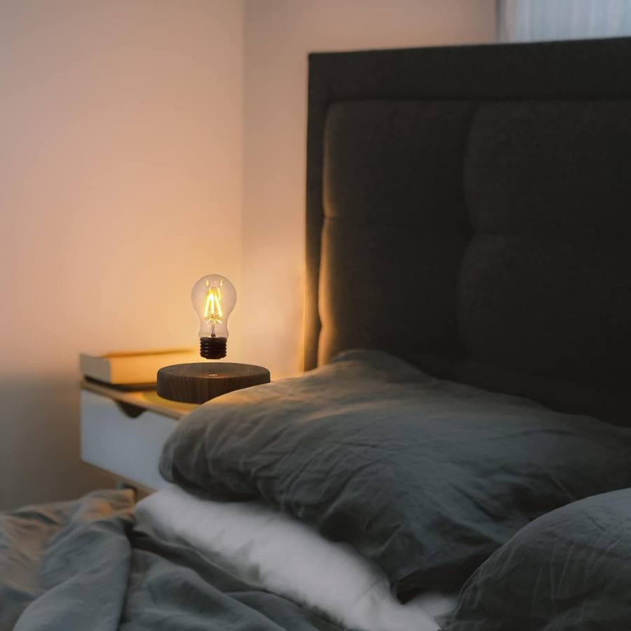 Creative Minimal Self-rotating Wireless Powered Maglev Bulb - Mooth Shop