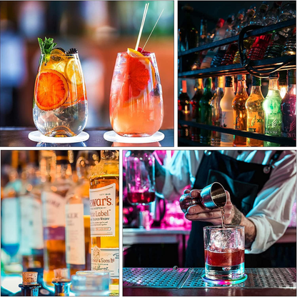 Posavasos LED Luminosos con Luz de Colores - Base Acrílica Intermitente para Copas y Botell - Mooth Shop