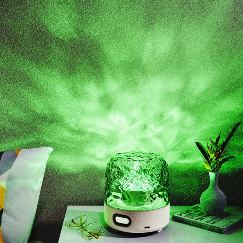 Bedroom Audio Water Ripple Ambience High-grade Starry Sky Projection Night Light - Mooth Shop