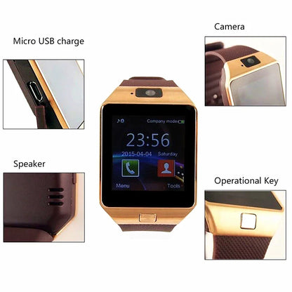Reloj Inteligente DZ09 Smartwatch con Bluetooth, Cámara y SIM - Llamadas y Notificaciones-Mooth Shop-NPG
