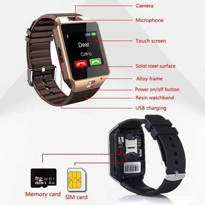 Reloj Inteligente DZ09 Smartwatch con Cámara y SIM - Llamadas y Notificaciones-Mooth Shop-NPG