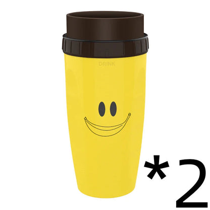 No Cover Twist Cup Travel Portable Cup Double Insulation Tumbler Straw Sippy Water Bottles Portable For Children Adults - Mooth Shop