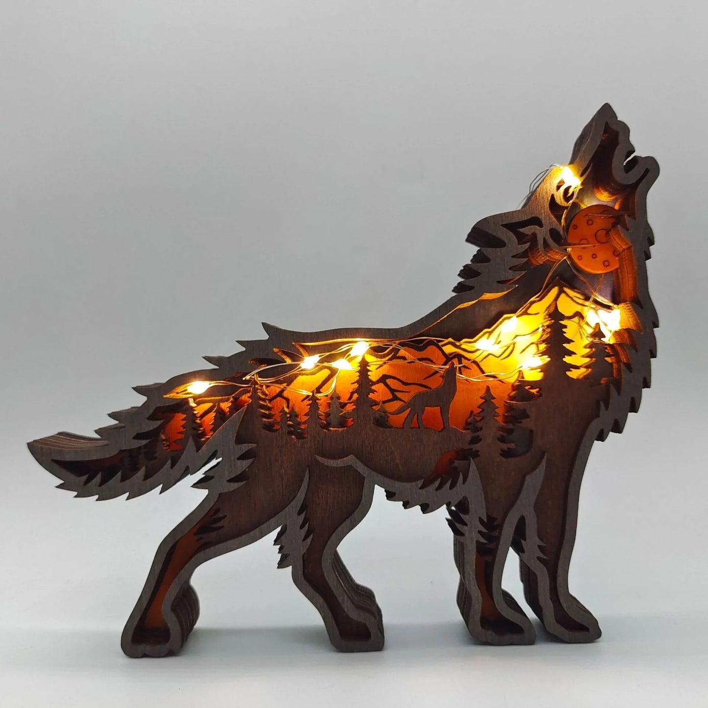 Escultura de Madera con Animales