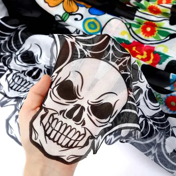 Poncho de Esqueleto de Encaje Para Disfraz de Halloween, - Mooth Shop