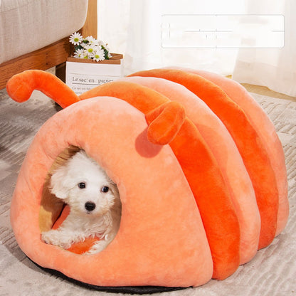 Cama de Felpa Para Mascotas | Cálida para Invierno Cor Laranja- Mooth Shop