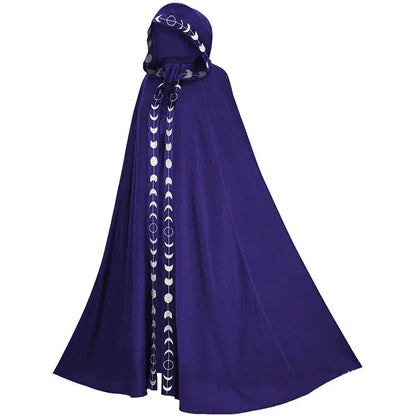 Hooded Cloak Medieval Renaissance 5 Color Printed Cloak Halloween Cosplay Costume New Fashion Festival Play Costume Halloween Costumes - Mooth Shop