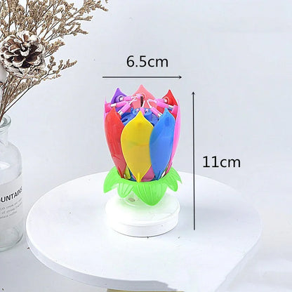 Music Lotus Birthday Music Happy Birthday Song Candle - Mooth Shop