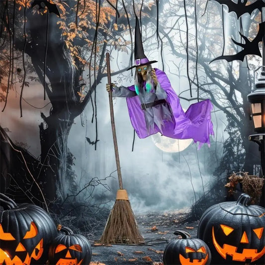 halloween-flying-witch-decoration.Mooth Shop video
